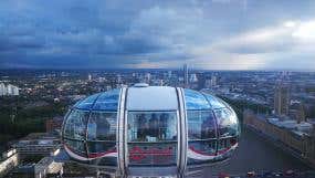 London Eye mit Blick auf London